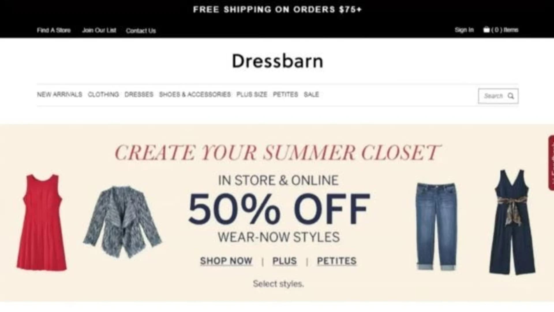 Women's clothing chain Dressbarn to close all its 650 stores