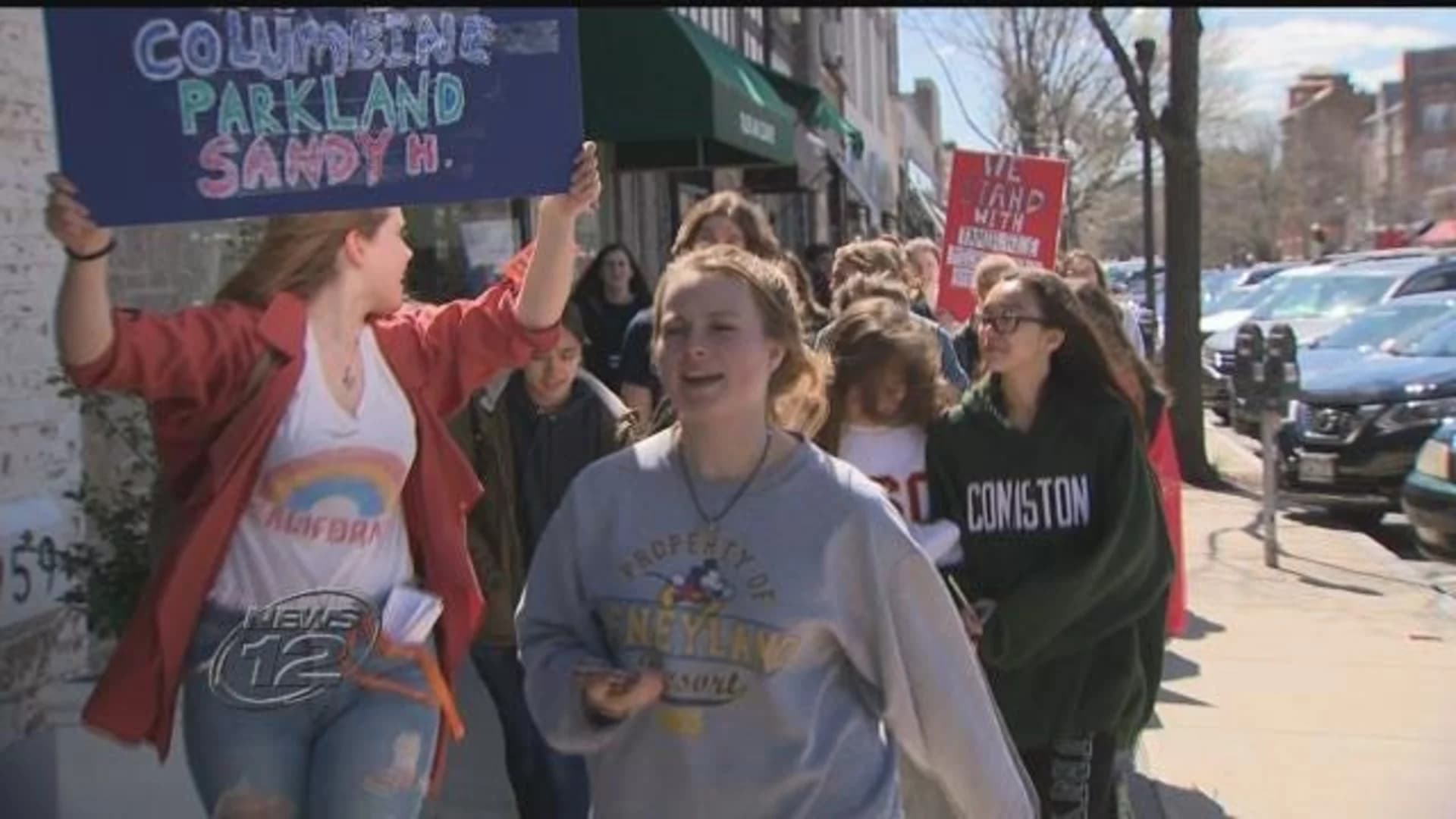 Students stage another walkout for stricter gun laws