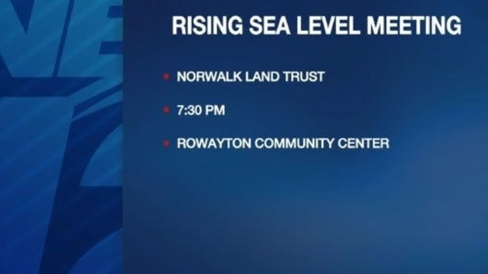 Meeting held to discuss impact of rising sea levels in Norwalk