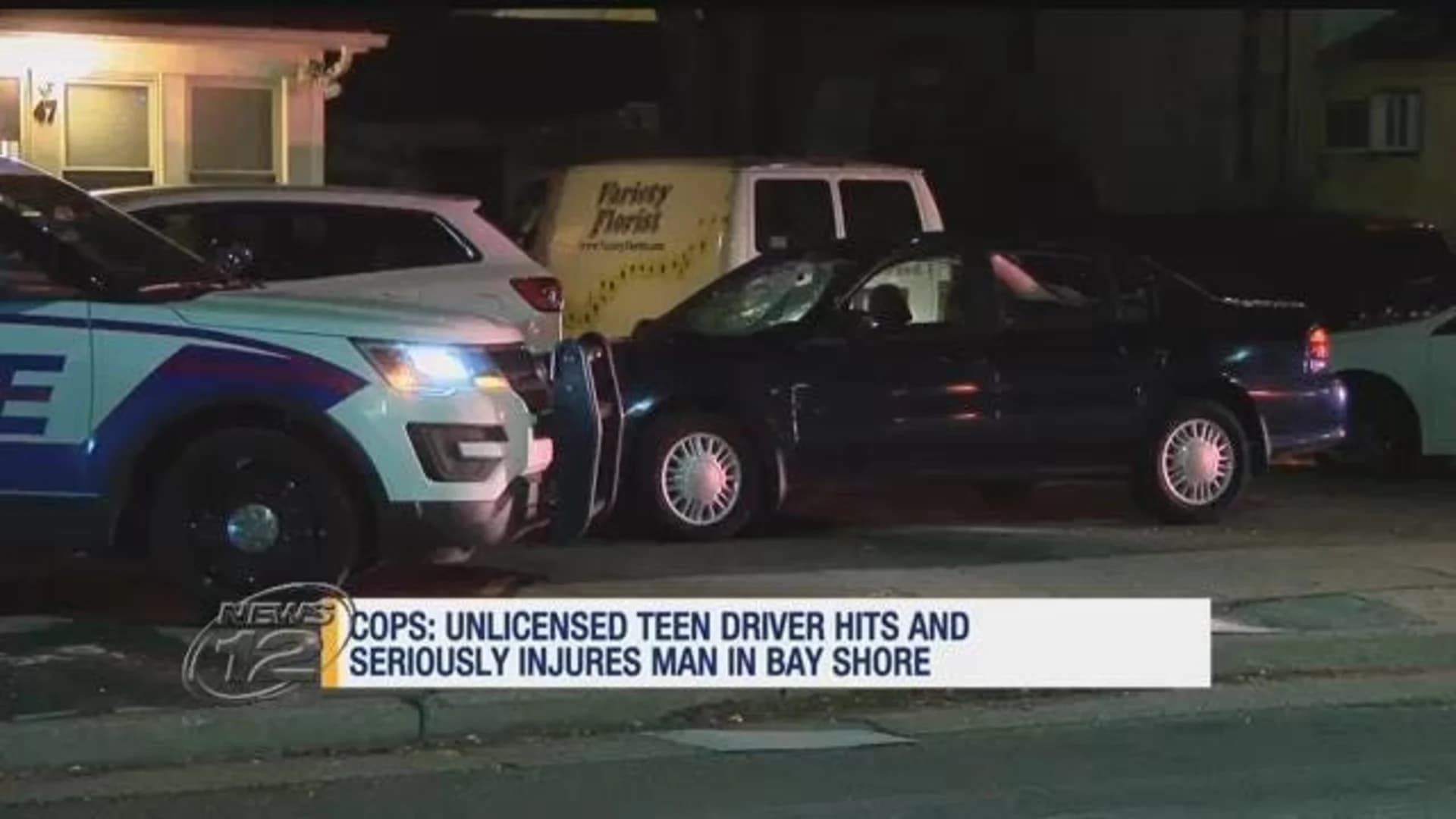 Police: Unlicensed teen driver hits, seriously injures man in Bay Shore
