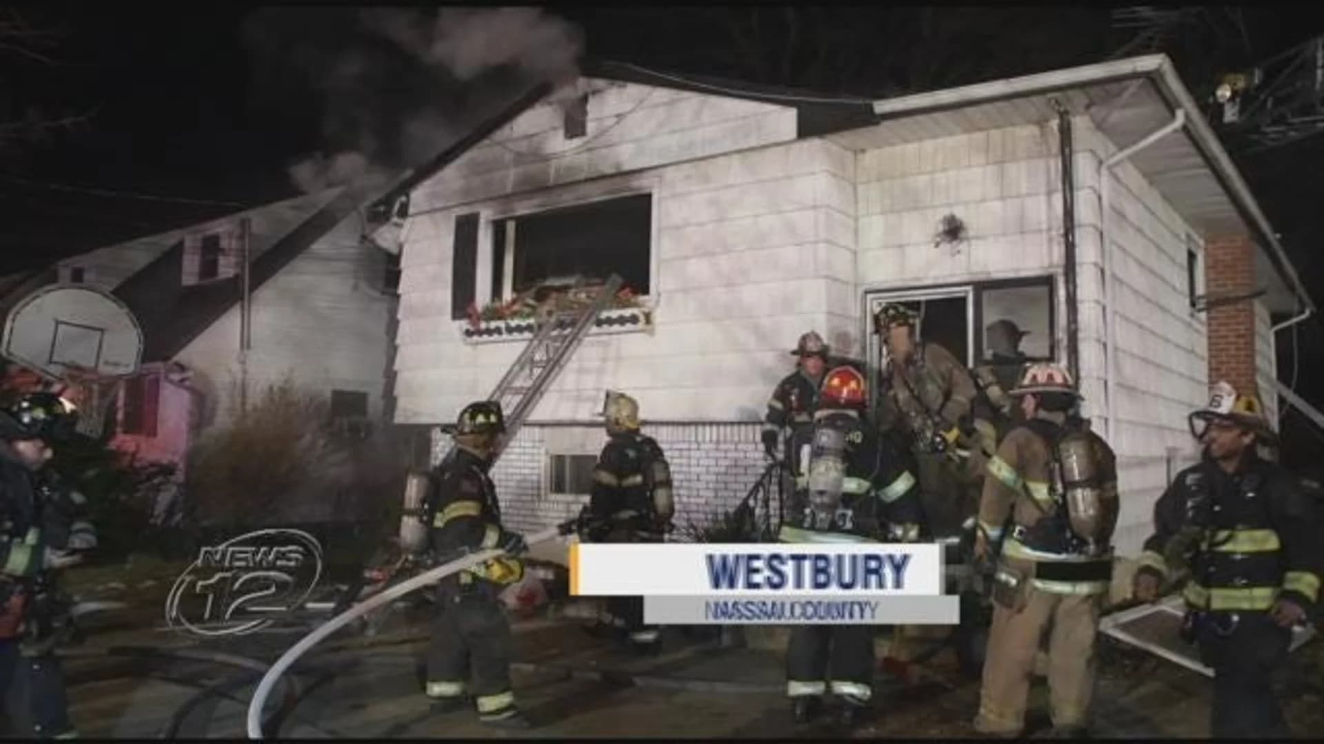 Officials: 3 departments respond to house fire in Westbury