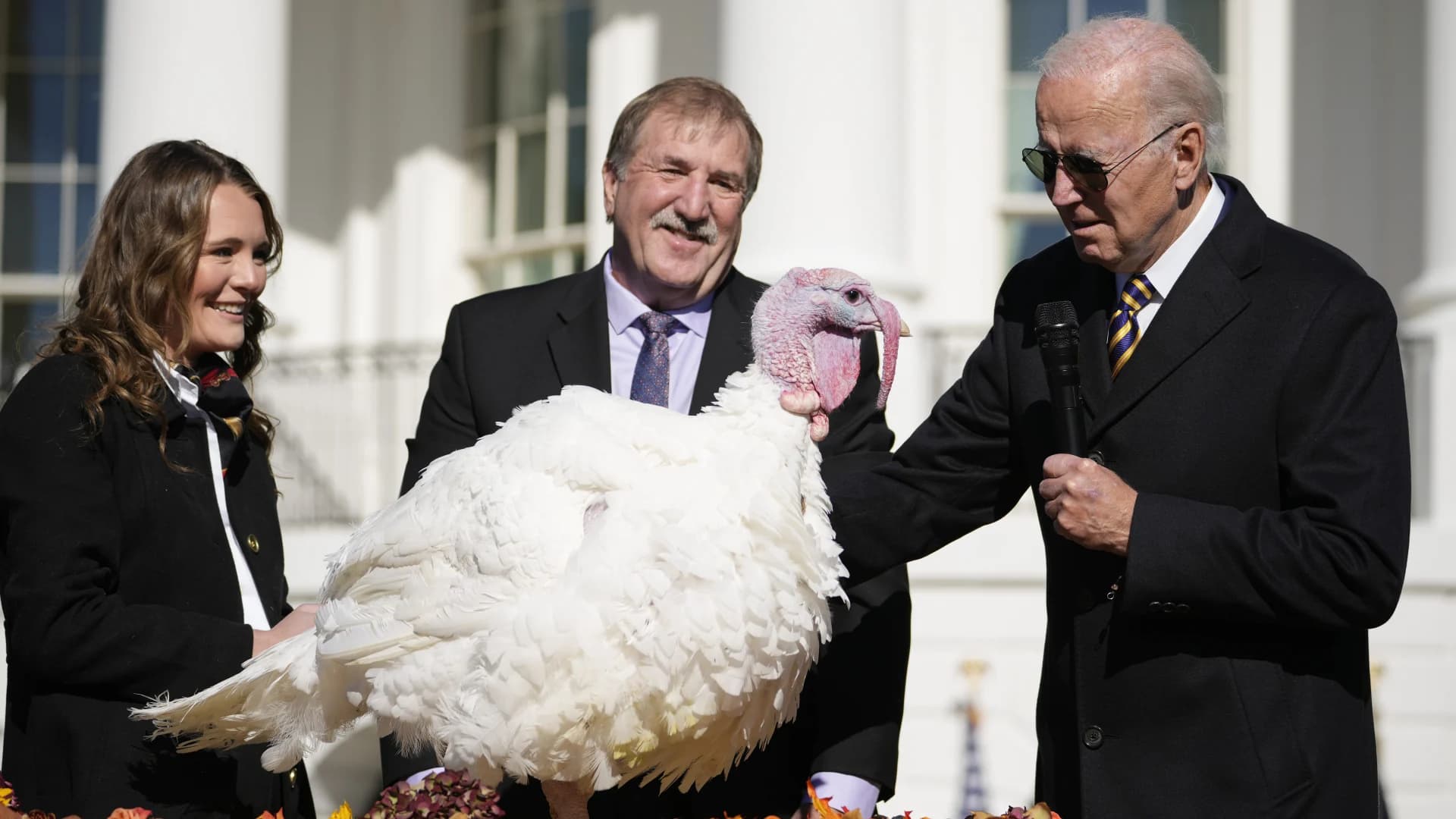 Biden opens holidays, pardons turkeys Chocolate and Chip