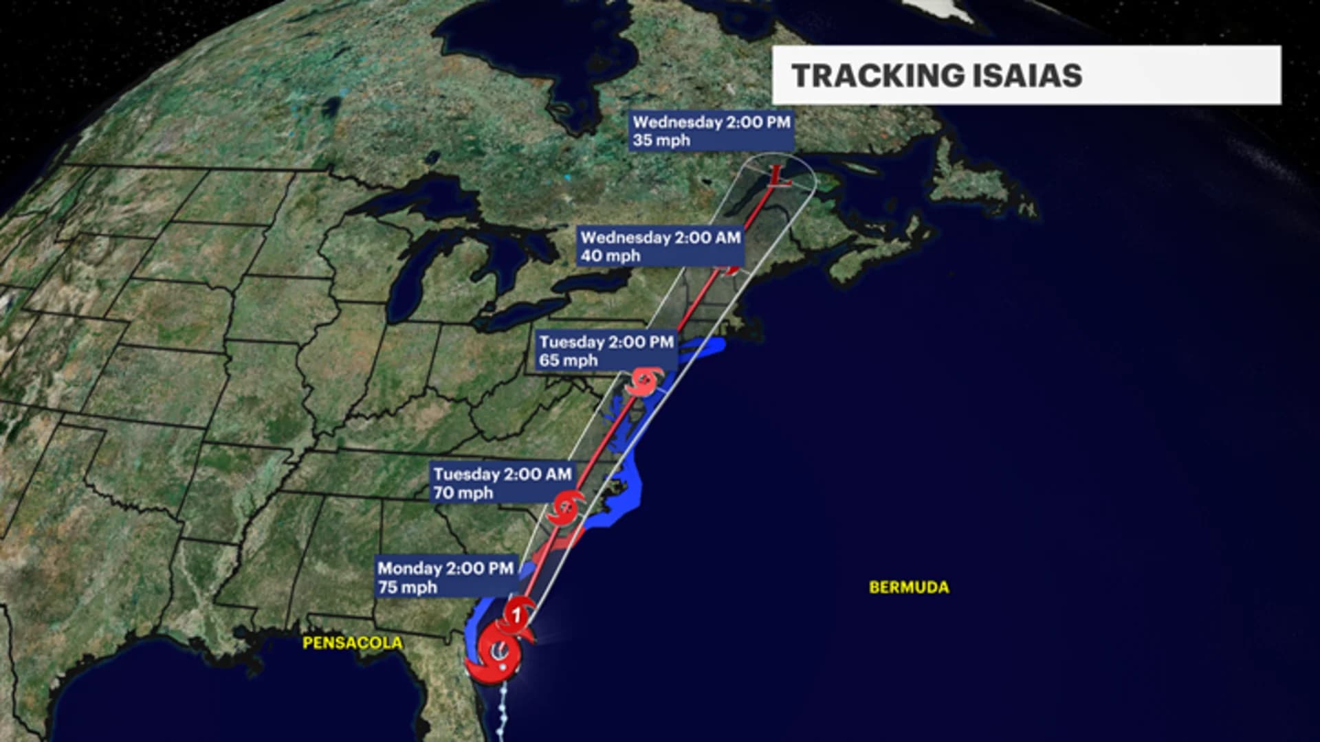 PHOTOS: Tracking Isaias' path